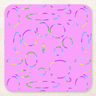 Porta-copo De Papel Quadrado Porta copos de papel magenta cor-de-rosa com circu