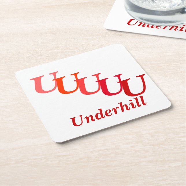 Porta-copo De Papel Quadrado Porta copos de papel - Nome e Considerações (Inclinado)