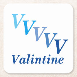 Porta-copo De Papel Quadrado Porta copos de papel - Nome e Considerações (azul)