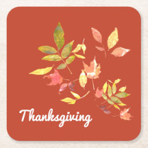 Porta copos de Papel Quadrado de Ação de Graças