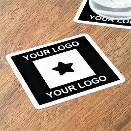 Porta-copo De Papel Quadrado Porta copos de papel quadrado do logotipo comercia