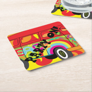 Porta-copo De Papel Quadrado porta copos de Papel Quadrado Estilo 1960