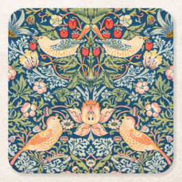 Porta-copo De Papel Quadrado Porta copos DE PAPEL: WILLIAM MORRIS, STRAWBERRY T