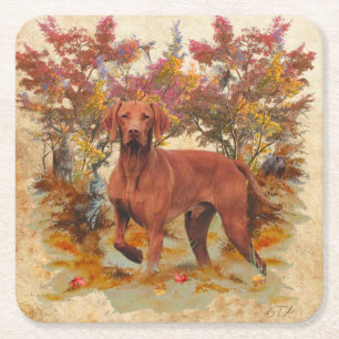 Porta-copo De Papel Quadrado Porta copos de vidro do Vizsla Travesseiro decorat