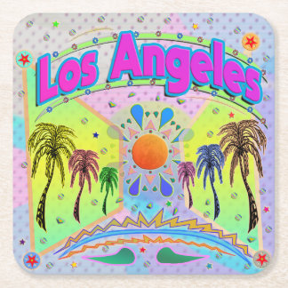 Porta-copo De Papel Quadrado Porta copos do Desejo de Calm de Los Angeles