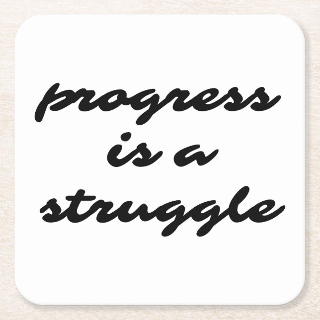 Porta-copo De Papel Quadrado Porta copos do documento de progresso (Frente)