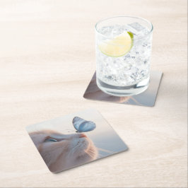 Porta-copo De Papel Quadrado Porta copos do Gato Lover - Decoração de Mesa Dive