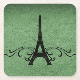 Porta-copo De Papel Quadrado Porta copos do Livro Verde sobre o Flouramento Fra