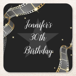 Porta-copo De Papel Quadrado Porta copos Glam Hollywood