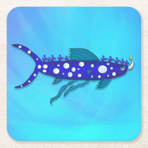 Porta-copo De Papel Quadrado porta copos legal do tubarão dos desenhos animado