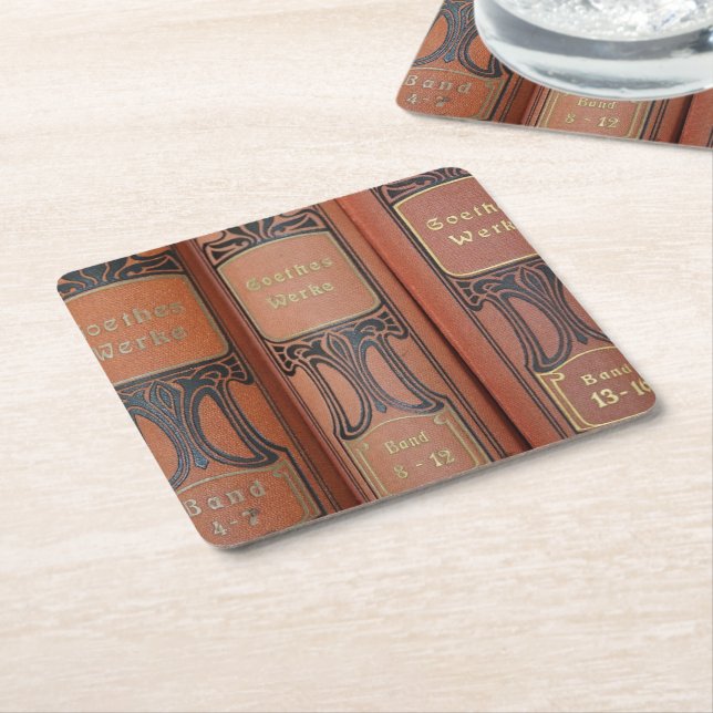 Porta-copo De Papel Quadrado Porta copos literária (Inclinado)