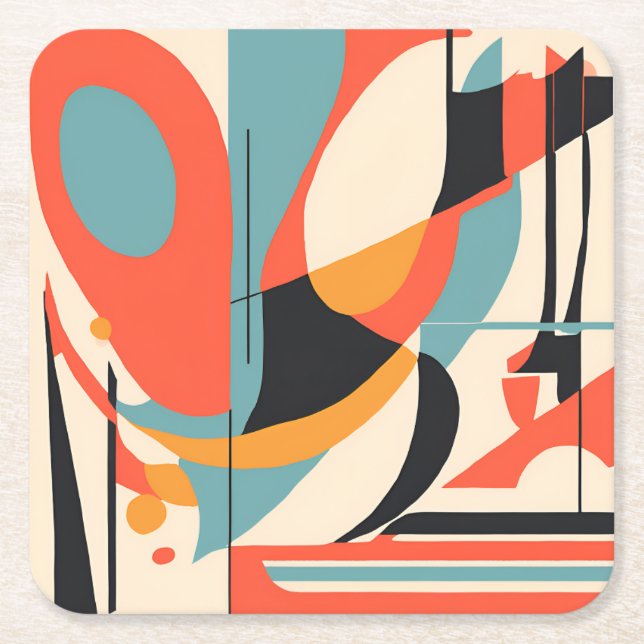 Porta-copo De Papel Quadrado Porta copos MCM (Frente)