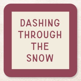 Porta-copo De Papel Quadrado Porta copos Mínima Moderna de Tipografia de Natal