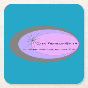 Porta-copo De Papel Quadrado Porta copos moderna da bebida do meio século