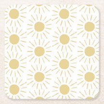 Porta copos quadrada sunshine