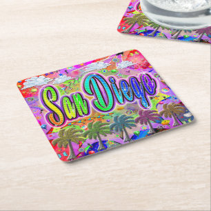 Porta-copo De Papel Quadrado Porta copos San Diego Vista Express