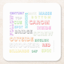 Porta-copo De Papel Quadrado Porta copos temática Snooker