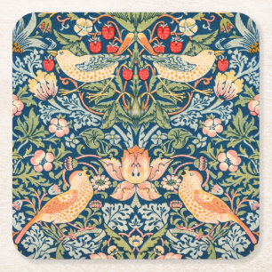 Porta-copo De Papel Quadrado Porta copos: WILLIAM MORRIS: STRAWBERRY THIEVES