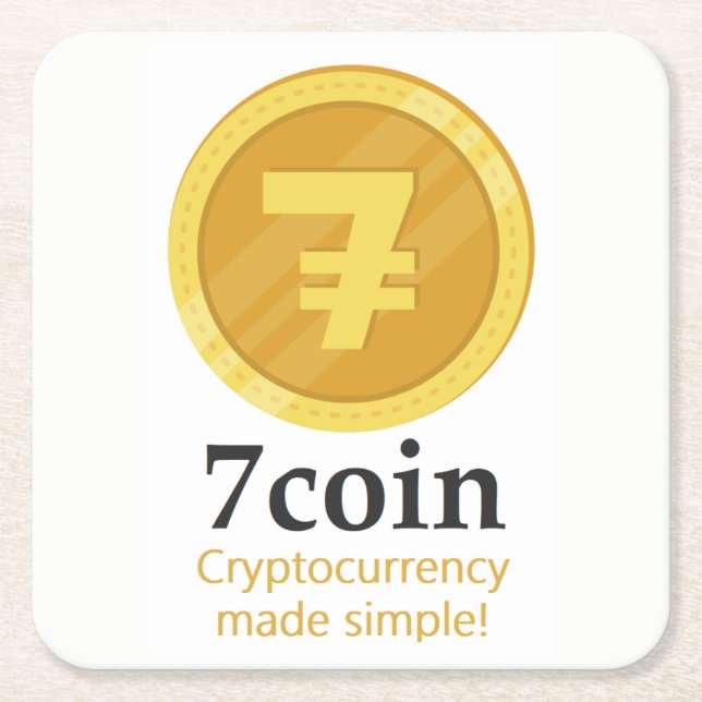 Porta-copo De Papel Quadrado portas copos 7coin (Frente)