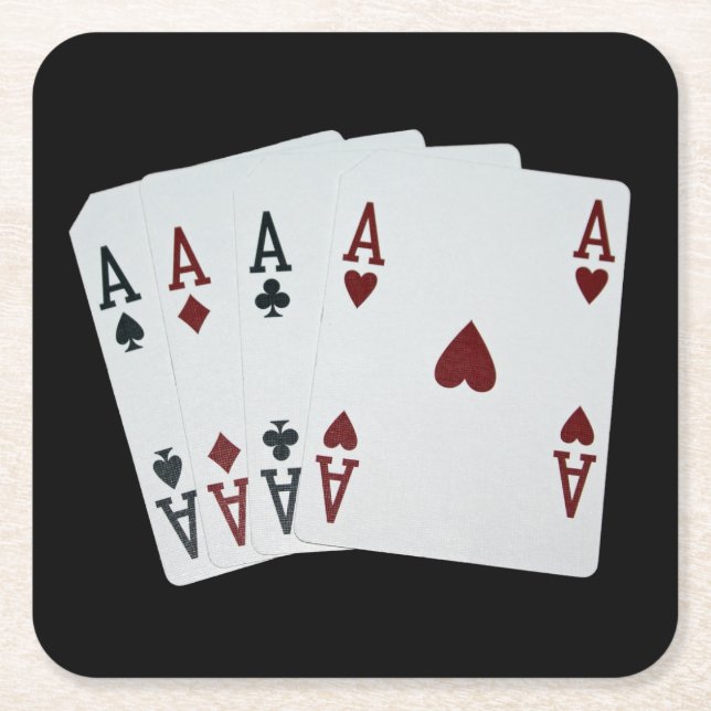 Porta-copo De Papel Quadrado Portas copos Ace (Frente)