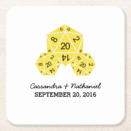 Porta-copo De Papel Quadrado Portas copos Amarelas de Papel de Casamento de Dic