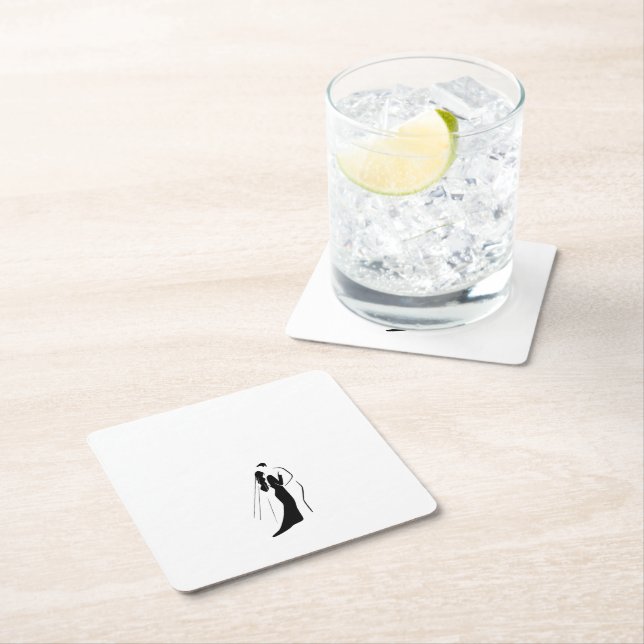 Porta-copo De Papel Quadrado Portas copos - Casamento (Insitu)