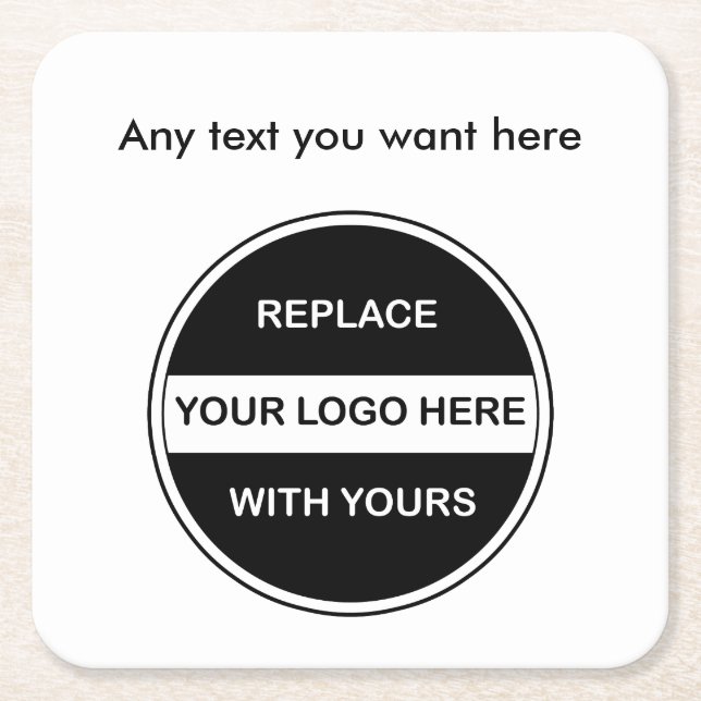 Porta-copo De Papel Quadrado Portas copos da bebida do negócio (Frente)