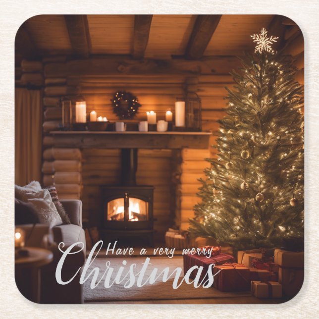 Porta-copo De Papel Quadrado Portas copos de cabina | Cena Nove (Frente)