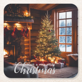 Porta-copo De Papel Quadrado Portas copos de cabina | Cena Três