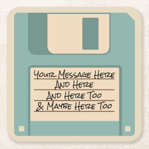 Porta-copo De Papel Quadrado Portas copos de Disquete do Computador de Mensagen