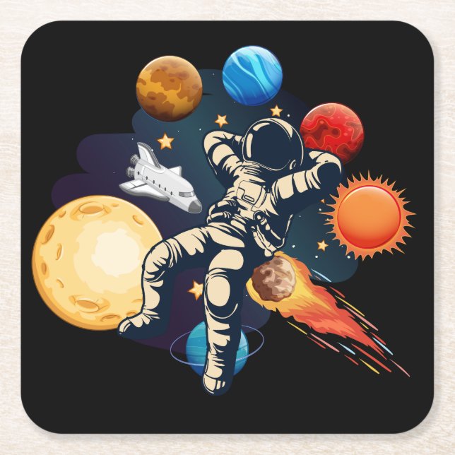 Porta-copo De Papel Quadrado portas copos de festas para crianças: GerônimoH (Frente)