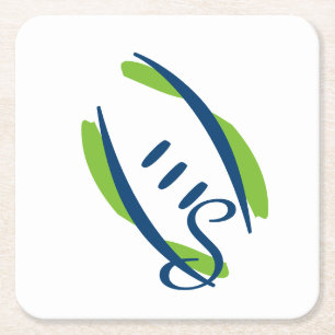 Porta-copo De Papel Quadrado Portas copos de futebol artístico azul e verde-6 P