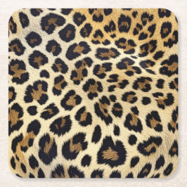 Porta-copo De Papel Quadrado Portas copos de impressão leopardo