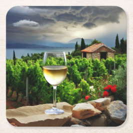 Porta-copo De Papel Quadrado Portas copos de localizações mundiais / Riviera fr