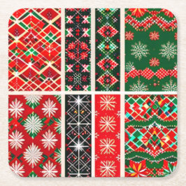 Porta-copo De Papel Quadrado Portas copos de Natal