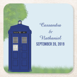 Porta-copo De Papel Quadrado Portas copos de Papel de Casamento da Caixa de Pol