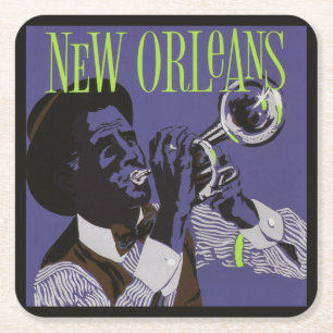 Porta-copo De Papel Quadrado portas copos de papel de música do New Orleans