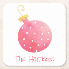 Porta-copo De Papel Quadrado Portas copos de papel de Natal com ornamento Cor-d