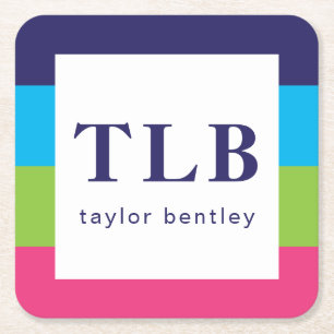 Porta-copo De Papel Quadrado Portas copos De Papel Monogramadas De Banho Brilha