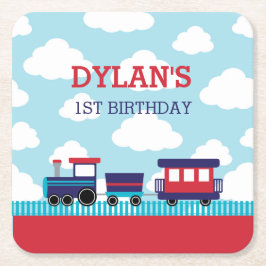 Porta-copo De Papel Quadrado Portas copos de Papel para Comboios (Marinho e Ver