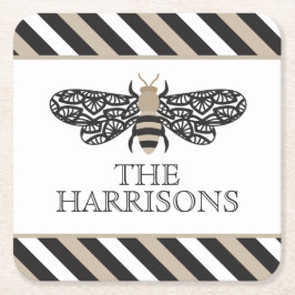 Porta-copo De Papel Quadrado Portas copos de papel personalizadas da abelha de 