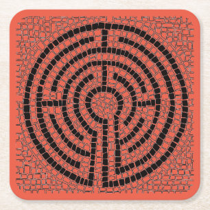 Porta-copo De Papel Quadrado PORTAS COPOS de papel quadradas LABYRINTH XII