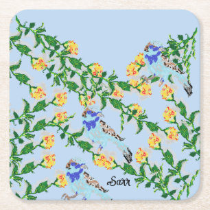 Porta-copo De Papel Quadrado Portas copos de papel: Sparrows de canto