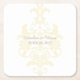 Porta-copo De Papel Quadrado Portas copos de papel sutil amarelo