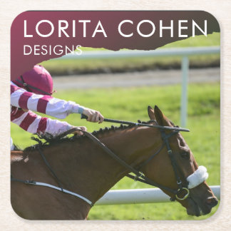 Porta-copo De Papel Quadrado Portas copos de Racecavalo Gift Jockey Kentucky De
