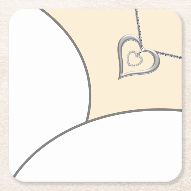 Porta-copo De Papel Quadrado Portas copos de vestidos noivos (Frente)