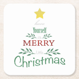 Porta-copo De Papel Quadrado Portas copos do Natal