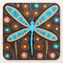 Portas copos Dot Art Dragonfly