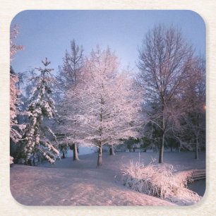 Porta-copo De Papel Quadrado Portas copos Enchanted do país das maravilhas do