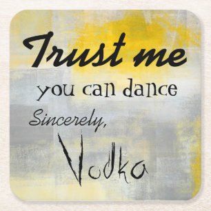 Porta-copo De Papel Quadrado Portas copos engraçadas do papel do cocktail